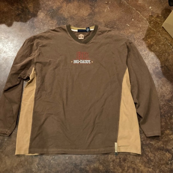 Men’s 2XL Big Daddy Gear Long Sleeve Brown Shirt - Picture 1 of 5